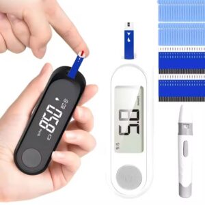 جهاز قياس السكر في الدم مع 50 شريط اختبار و50 إبرة وخز