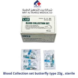 BLOOD COLLECTION NEEDLE, BUTTERFLY TYPE, 23g, STERILE